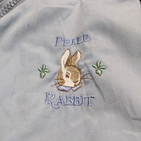 Vintage 1999 Peter Rabbit by Beatrix Potter Baby blue carseat bunting su… - Picture 3 of 9